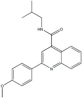 N-isobutyl-2-(4-methoxyphenyl)-4-quinolinecarboxamide Struktur