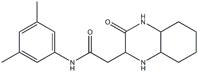 N-(3,5-dimethylphenyl)-2-(3-oxodecahydro-2-quinoxalinyl)acetamide Struktur