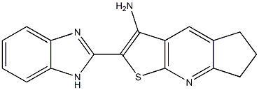 2-(1H-benzimidazol-2-yl)-6,7-dihydro-5H-cyclopenta[b]thieno[3,2-e]pyridin-3-ylamine Struktur