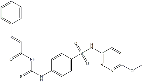 4-{[(cinnamoylamino)carbothioyl]amino}-N-(6-methoxy-3-pyridazinyl)benzenesulfonamide Struktur