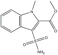 methyl 3-(aminosulfonyl)-1-methyl-1H-indole-2-carboxylate Struktur