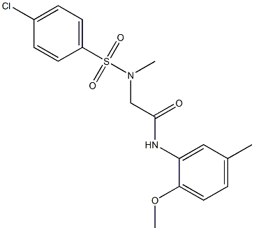 2-[[(4-chlorophenyl)sulfonyl](methyl)amino]-N-(2-methoxy-5-methylphenyl)acetamide Struktur