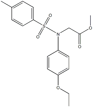 methyl {4-ethoxy[(4-methylphenyl)sulfonyl]anilino}acetate Struktur