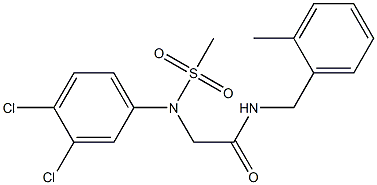 2-[3,4-dichloro(methylsulfonyl)anilino]-N-(2-methylbenzyl)acetamide Struktur