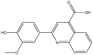 2-(4-hydroxy-3-methoxyphenyl)-4-quinolinecarboxylic acid Struktur