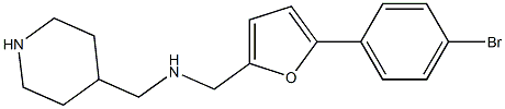 [5-(4-bromophenyl)-2-furyl]-N-(4-piperidinylmethyl)methanamine Struktur