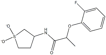 N-(1,1-dioxidotetrahydrothien-3-yl)-2-(2-fluorophenoxy)propanamide Struktur