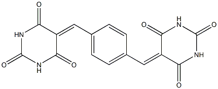 5-{4-[(2,4,6-trioxotetrahydro-5(2H)-pyrimidinylidene)methyl]benzylidene}-2,4,6(1H,3H,5H)-pyrimidinetrione Struktur