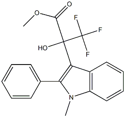 methyl 3,3,3-trifluoro-2-hydroxy-2-(1-methyl-2-phenyl-1H-indol-3-yl)propanoate Struktur