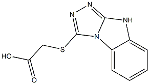 (9H-[1,2,4]triazolo[4,3-a]benzimidazol-3-ylsulfanyl)acetic acid Struktur