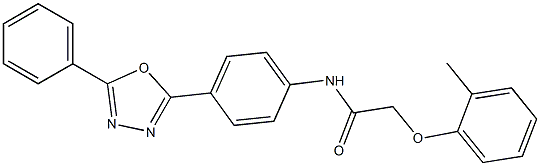 2-(2-methylphenoxy)-N-[4-(5-phenyl-1,3,4-oxadiazol-2-yl)phenyl]acetamide Struktur