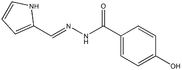 4-hydroxy-N'-(1H-pyrrol-2-ylmethylene)benzohydrazide Struktur