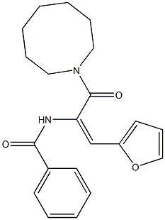 N-[1-(1-azocanylcarbonyl)-2-(2-furyl)vinyl]benzamide Struktur