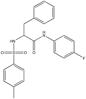 N-(4-fluorophenyl)-2-{[(4-methylphenyl)sulfonyl]amino}-3-phenylpropanamide Struktur