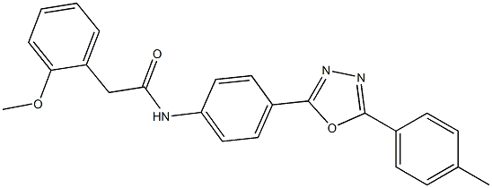 2-(2-methoxyphenyl)-N-{4-[5-(4-methylphenyl)-1,3,4-oxadiazol-2-yl]phenyl}acetamide Struktur