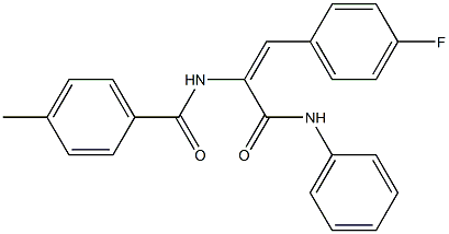 N-[1-(anilinocarbonyl)-2-(4-fluorophenyl)vinyl]-4-methylbenzamide Struktur