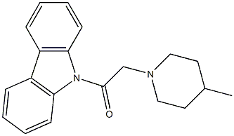 9-[(4-methyl-1-piperidinyl)acetyl]-9H-carbazole Struktur