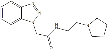 2-(1H-1,2,3-benzotriazol-1-yl)-N-[2-(1-pyrrolidinyl)ethyl]acetamide Struktur