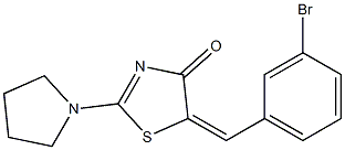 5-(3-bromobenzylidene)-2-(1-pyrrolidinyl)-1,3-thiazol-4(5H)-one Struktur