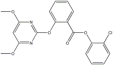 2-chlorophenyl 2-[(4,6-dimethoxypyrimidin-2-yl)oxy]benzoate Struktur