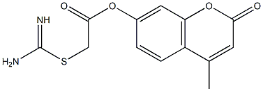 4-methyl-2-oxo-2H-chromen-7-yl {[amino(imino)methyl]sulfanyl}acetate Struktur