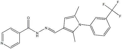 N'-({2,5-dimethyl-1-[3-(trifluoromethyl)phenyl]-1H-pyrrol-3-yl}methylene)isonicotinohydrazide Struktur