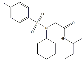 N-(sec-butyl)-2-{cyclohexyl[(4-fluorophenyl)sulfonyl]amino}acetamide Struktur