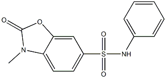 3-methyl-2-oxo-N-phenyl-2,3-dihydro-1,3-benzoxazole-6-sulfonamide Struktur