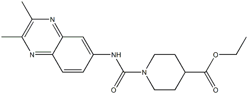 ethyl 1-{[(2,3-dimethyl-6-quinoxalinyl)amino]carbonyl}-4-piperidinecarboxylate Struktur