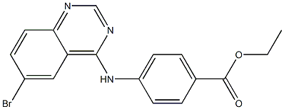 ethyl 4-[(6-bromo-4-quinazolinyl)amino]benzoate Struktur