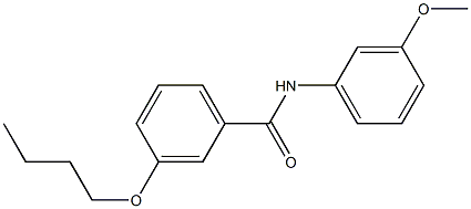 3-butoxy-N-(3-methoxyphenyl)benzamide Struktur