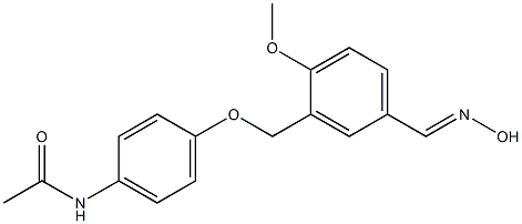 N-[4-({5-[(hydroxyimino)methyl]-2-methoxybenzyl}oxy)phenyl]acetamide Struktur