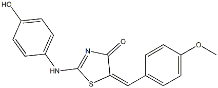 2-(4-hydroxyanilino)-5-(4-methoxybenzylidene)-1,3-thiazol-4(5H)-one Struktur