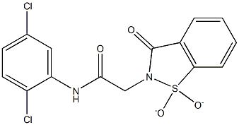 N-(2,5-dichlorophenyl)-2-(1,1-dioxido-3-oxo-1,2-benzisothiazol-2(3H)-yl)acetamide Struktur