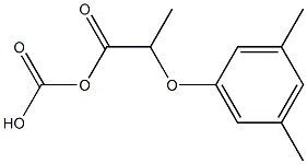 2-(3,5-dimethylphenoxy)propanoylcarbonic acid Struktur