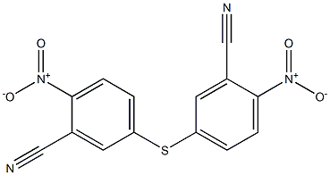 5-({3-cyano-4-nitrophenyl}sulfanyl)-2-nitrobenzonitrile Struktur