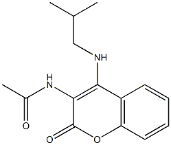 N-[4-(isobutylamino)-2-oxo-2H-chromen-3-yl]acetamide Struktur