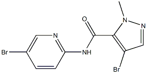 4-bromo-N-(5-bromo-2-pyridinyl)-1-methyl-1H-pyrazole-5-carboxamide Struktur