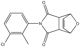 4-(3-chloro-2-methylphenyl)-10-oxa-4-azatricyclo[5.2.1.0~2,6~]dec-8-ene-3,5-dione Struktur