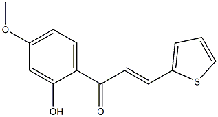 1-(2-hydroxy-4-methoxyphenyl)-3-(2-thienyl)-2-propen-1-one Struktur