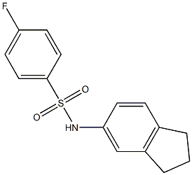 N-(2,3-dihydro-1H-inden-5-yl)-4-fluorobenzenesulfonamide Struktur