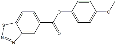 4-methoxyphenyl 1,2,3-benzothiadiazole-5-carboxylate Struktur