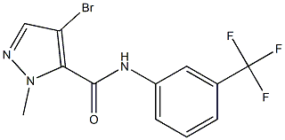 4-bromo-1-methyl-N-[3-(trifluoromethyl)phenyl]-1H-pyrazole-5-carboxamide Struktur