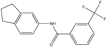 N-(2,3-dihydro-1H-inden-5-yl)-3-(trifluoromethyl)benzamide Struktur