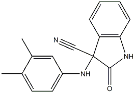 3-(3,4-dimethylanilino)-2-oxoindoline-3-carbonitrile Struktur