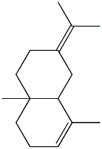 1,4a-dimethyl-7-propan-2-ylidene-3,4,5,6,8,8a-hexahydronaphthalene Struktur