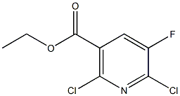 Ethyl 2,6-dichloro-5-fluoronicotinate Struktur