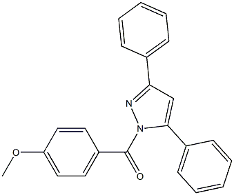 (3,5-diphenyl-1H-pyrazol-1-yl)(4-methoxyphenyl)methanone Struktur