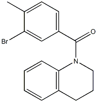 (3-bromo-4-methylphenyl)[3,4-dihydro-1(2H)-quinolinyl]methanone Struktur