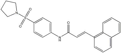 (E)-3-(1-naphthyl)-N-[4-(1-pyrrolidinylsulfonyl)phenyl]-2-propenamide Struktur